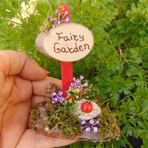 Fairy garden sign, Miniature sign, Fairy accessories, Garden sign, Fairy furniture, wellcome sign, Miniature garden, Fairy House sign