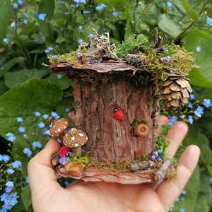 Fairy door, wooden fairy door, fairy garden accessories, fairy door for tree, fairy house door, wood door, miniature door, bark door