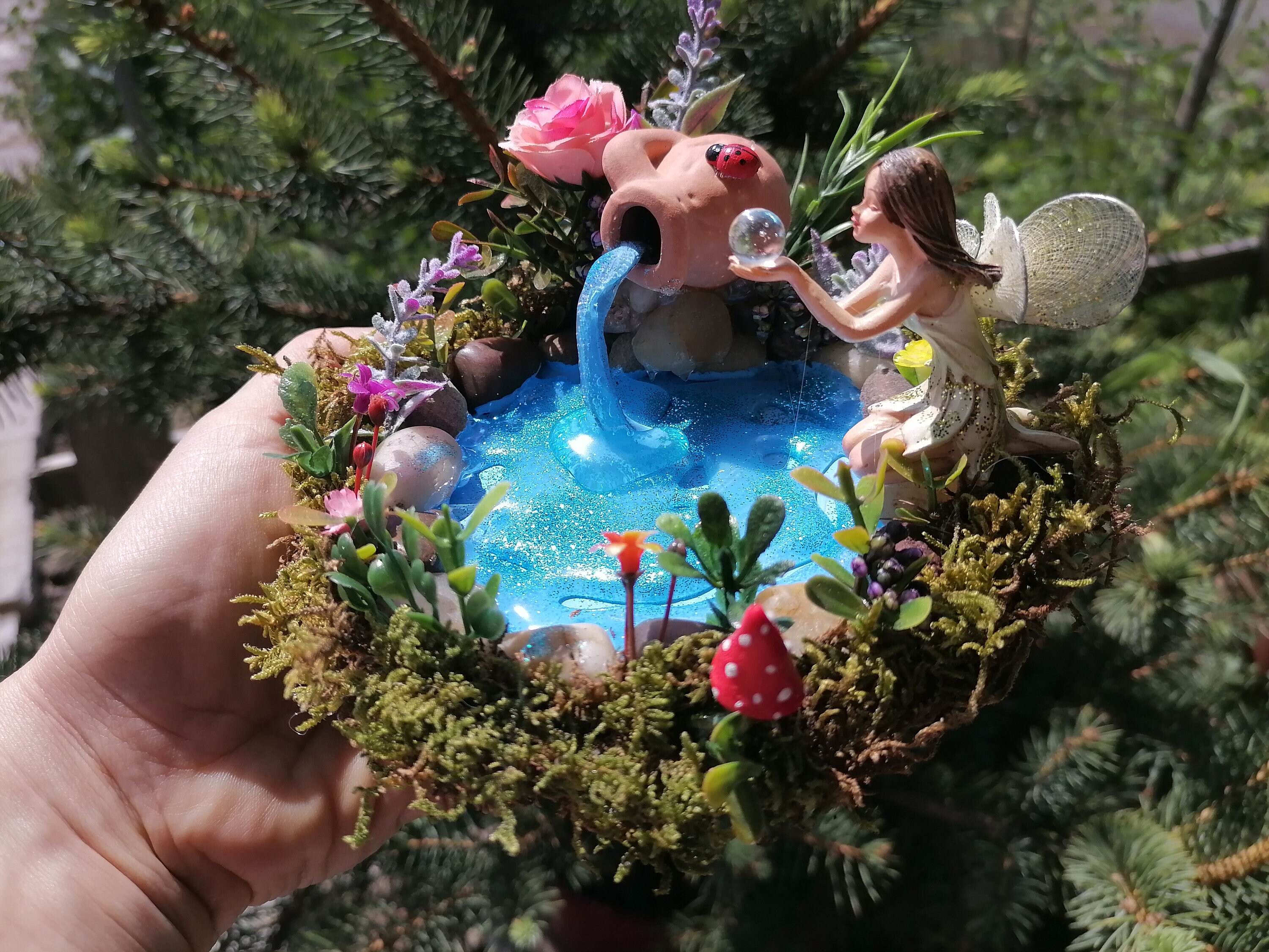 Feengarten Teich FeenZubehör Feen Wasserfall Feengarten Etsy