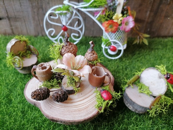 Fairy Kitchen Set, Fairy Garden Furniture, Fairy Table, Fairy