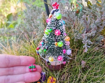 Miniature xmas tree, Fairy garden tree, Fairy accessory, Miniature tree, Christmas tree, miniature tree, fairy furniture, fairy ornament