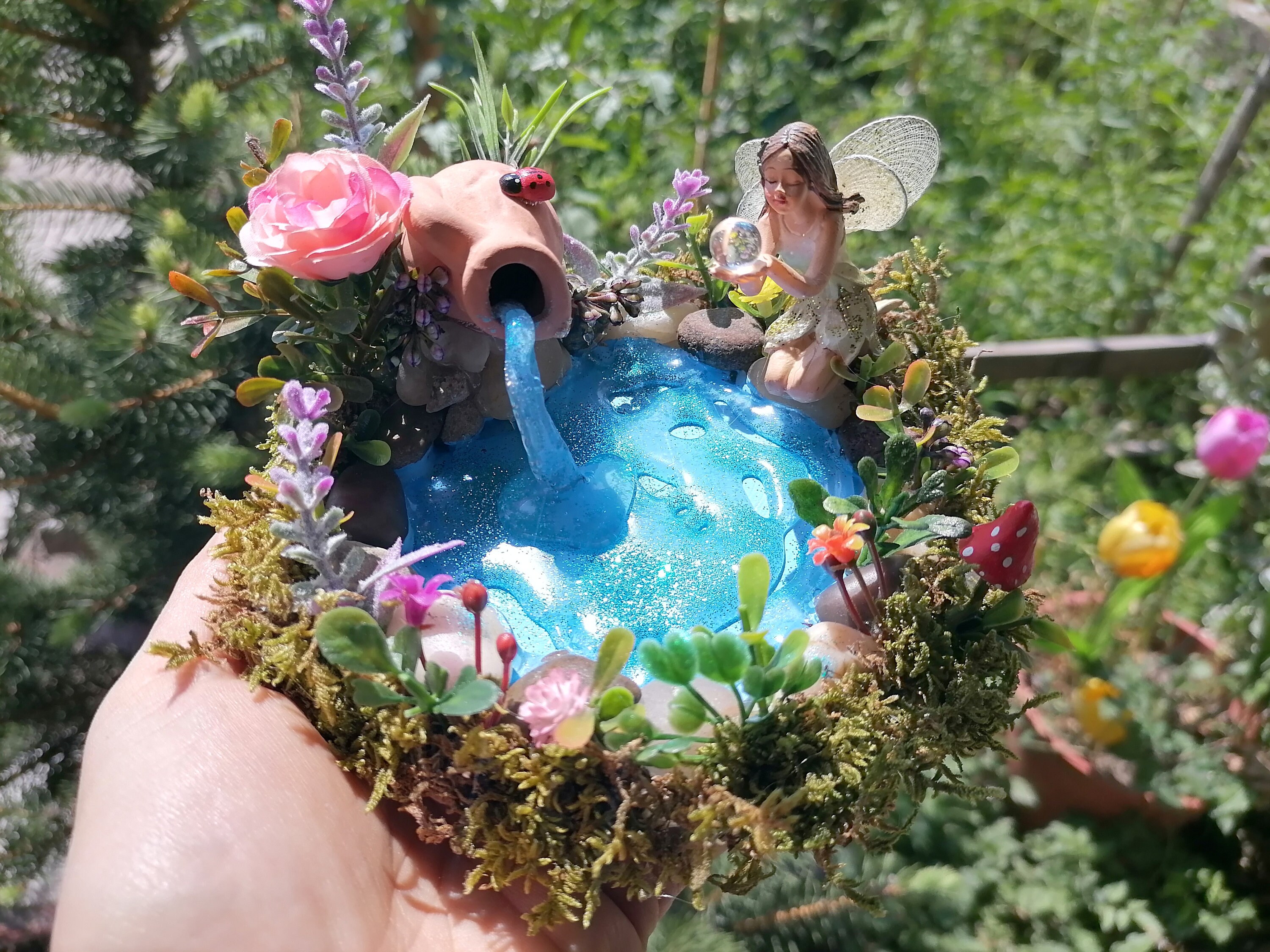 Feengarten Teich FeenZubehör Feen Wasserfall Feengarten Etsy