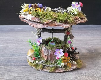 Wishing Well, Fairy garden well, Miniature Well, Mini garden decoration, Fairy furniture, Miniature garden, Fairy house, Dollhouse well