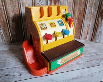 1974 Fisher Price toy cash register, Fisher Price Cash Register, Toy cash register, Fisher Price toy, Vintage toy