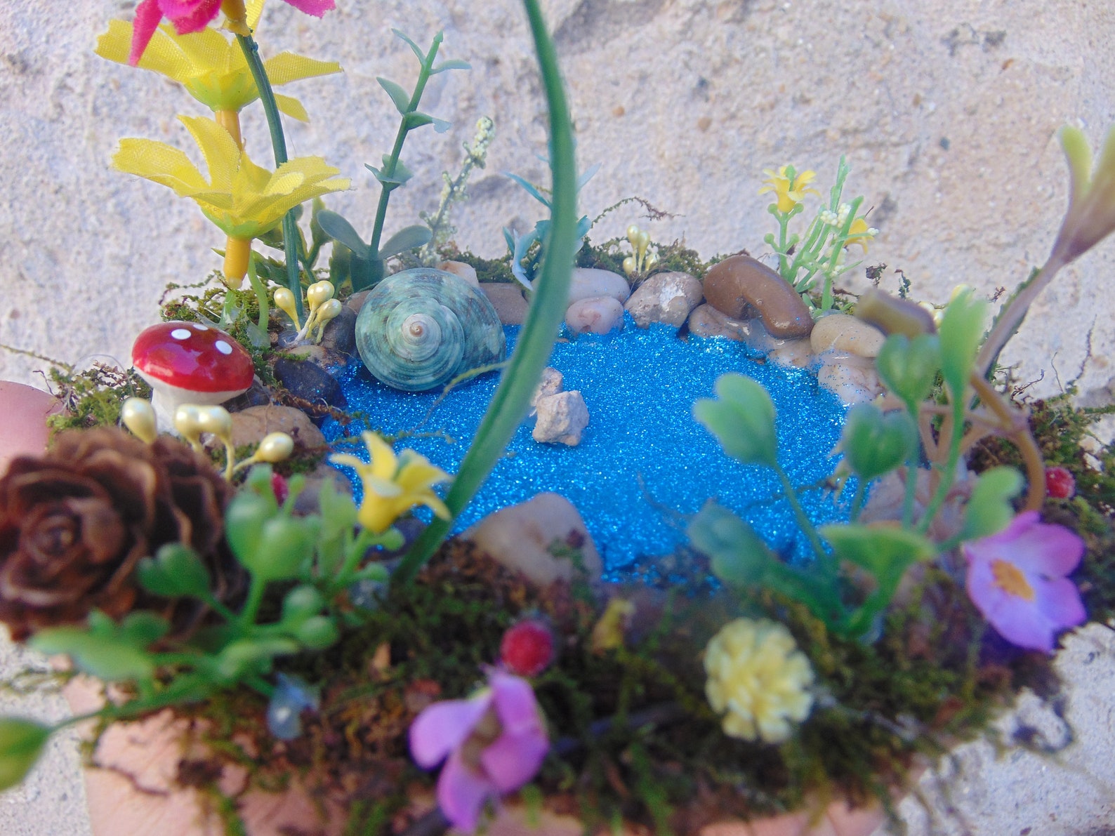 Glitter Garden Pond Fairy Accessory Miniature Pond Fairy Etsy