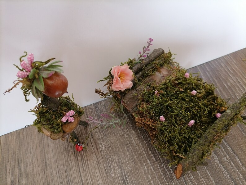 Fairy Bedroom Fairy Furnitures Fairy Bedroom Set Fairy Etsy