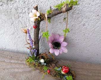 Fairy Garden Swing, Fairy Swing, Fairy Garden Swing, Fairy Garden Accessory, Garden Swing, Columpio en miniatura, Accesorio de terrario, Hadas
