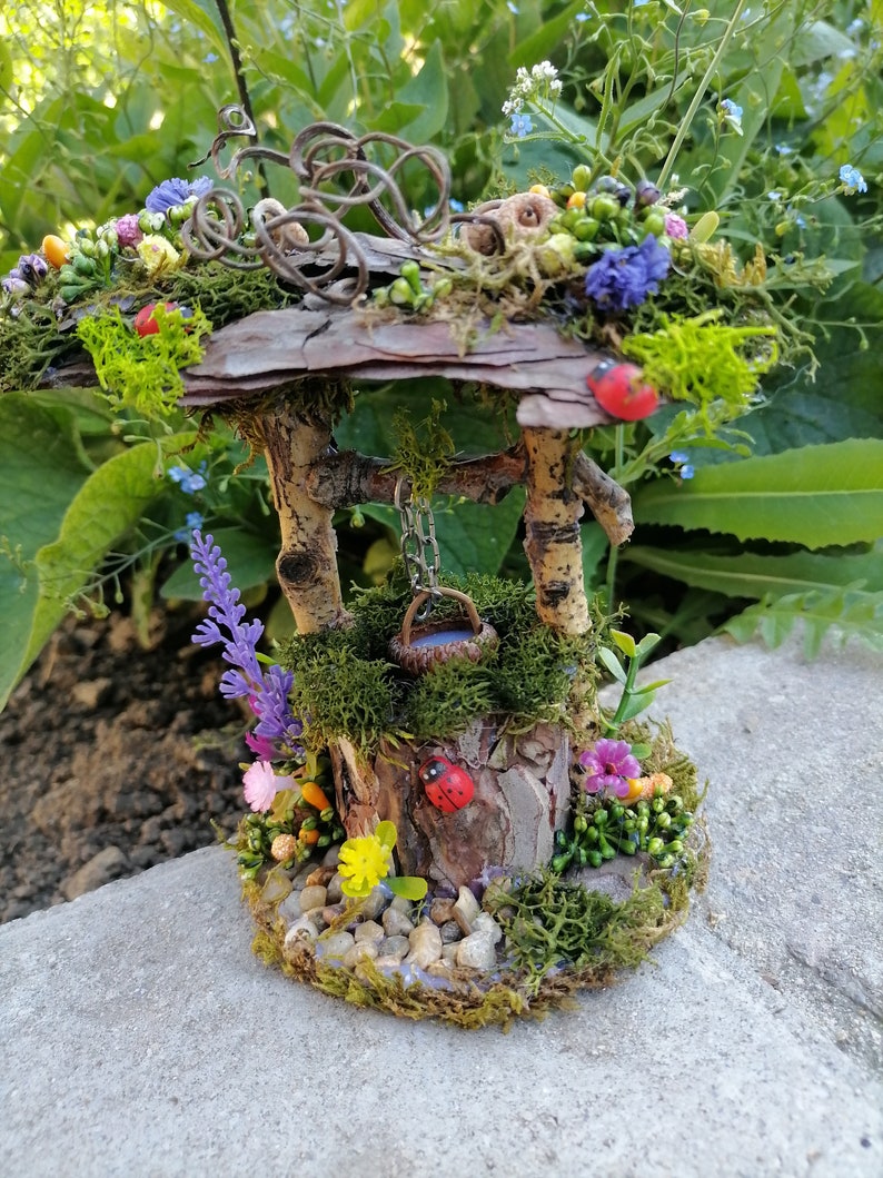 Wishing Well Fairy Garden Well Miniature Well Mini Garden | Etsy
