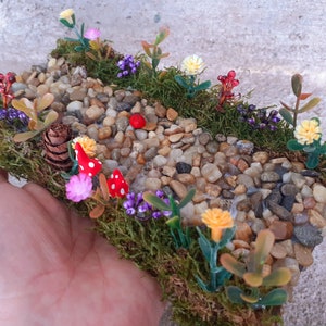 Fairy Garden Path, Miniature Path, Terrarium Accessories, Dollhouse path, Flower pat, Fairy pathway, miniature garden, fairy accessories image 4