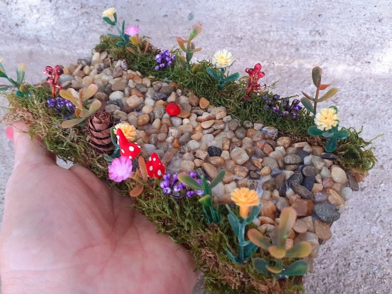 Fairy Garden Path, Miniature Path, Terrarium Accessories, Dollhouse path, Flower pat, Fairy pathway, miniature garden, fairy accessories image 4