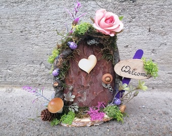 Fairy door,  wooden fairy door, fairy furniture, fairy door for tree, fairy house door, wood door, miniature door, miniature furniture, gift