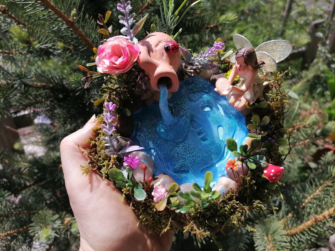 Feengarten Teich FeenZubehör Feen Wasserfall Feengarten Etsy