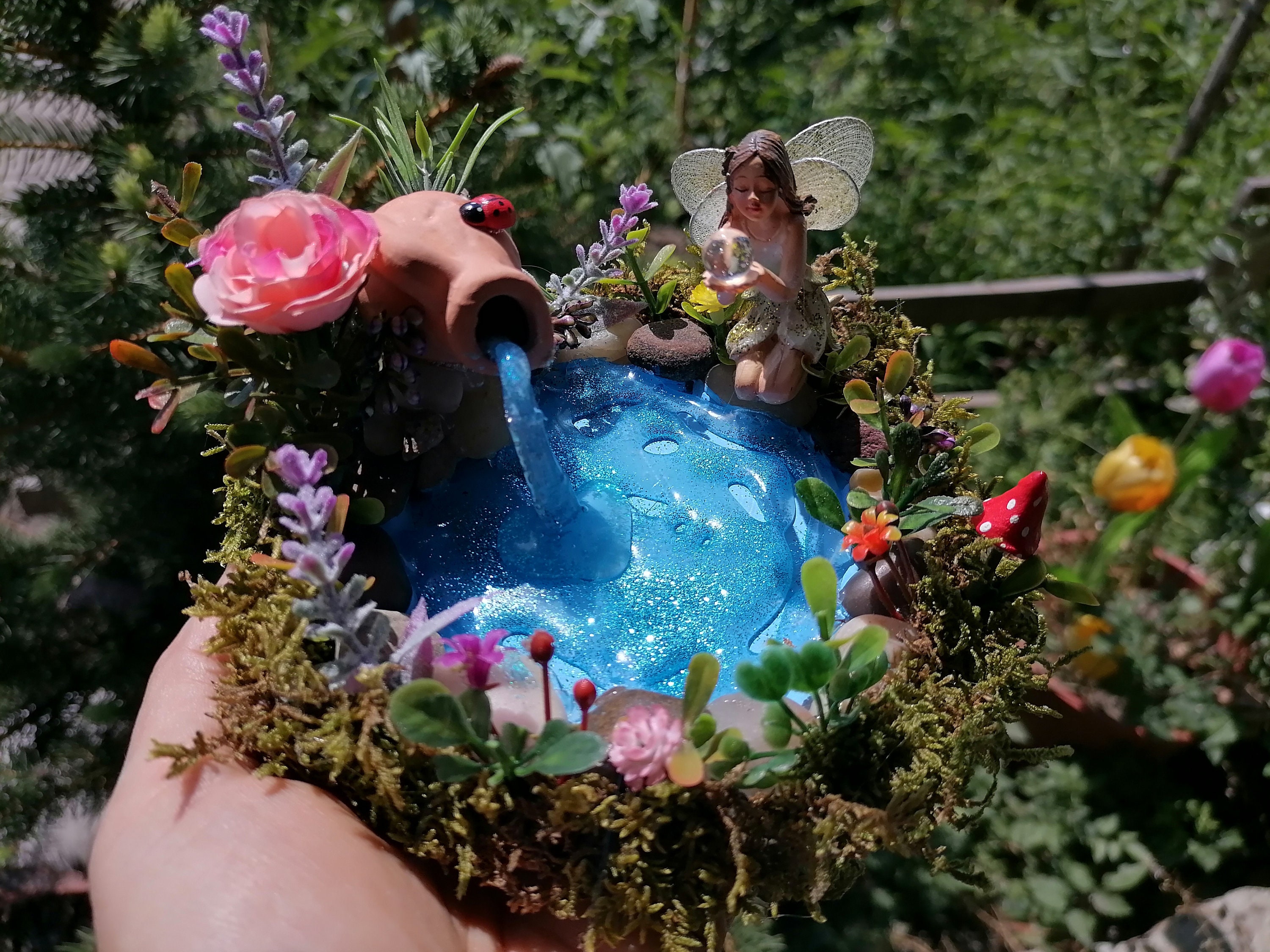 Feengarten Teich FeenZubehör Feen Wasserfall Feengarten Etsy