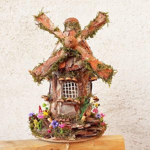 Miniature Dollhouse FAIRY GARDEN Accessories ~ Dutch Windmill Pitcher & Bowl Set 