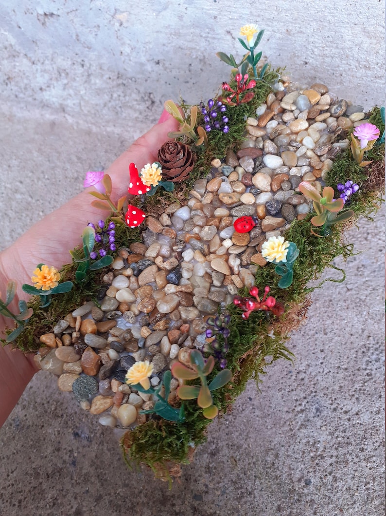 Fairy Garden Path, Miniature Path, Terrarium Accessories, Dollhouse path, Flower pat, Fairy pathway, miniature garden, fairy accessories image 8