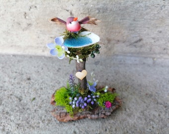 Fairy Garden Birdbath, Shell Birdbath, Miniature Fairy Garden, Fairy Accessories, Miniature BIrdbath, Fairy Garden Accessory, Fairy Garden