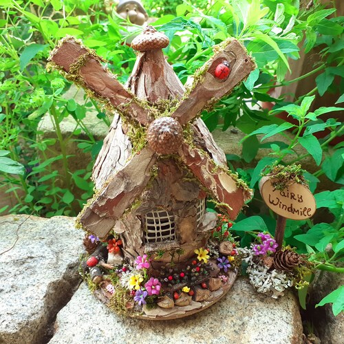 Buy 3 Save $5 Miniature Dollhouse Fairy Garden Windmill House 