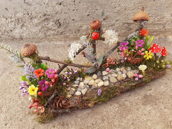 Flower Ivy Wooden Fence Miniature Outdoor Fairy Garden Dollhouse Landscape Decor Flower Ivy Wooden Fence Miniature Outdoor Fairy Garden Dollhouse Landscape Decor