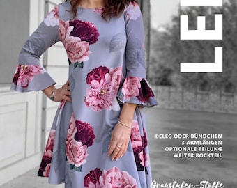Sewing pattern for women's dress / jersey dress / summer dress sizes 34-46 in German