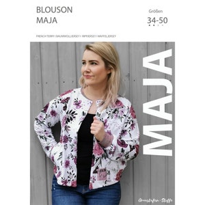 Naaipatroon voor damesblouson Maja van Graustufen-Stoffe, PDF-naaipatroon
