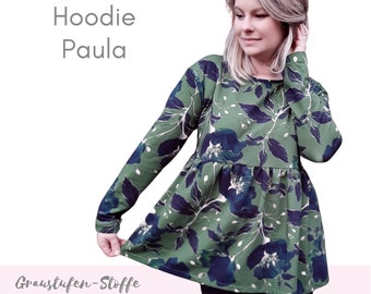 PDF sewing pattern hoodie, women's sweater, size. 34-46 in German