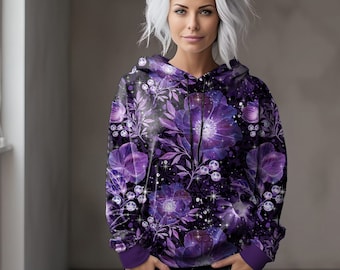 Sweat Stoff  floral, Erwachsenenstoff, Eigenproduktion Graustufen-Stoffe, Meterware, AP66891410949114