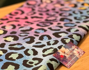 Leo fabric by the meter, sweat fabric Leo, French Terry, adult fabric,  in-house production Leo pattern, animal print, AP66867410949090