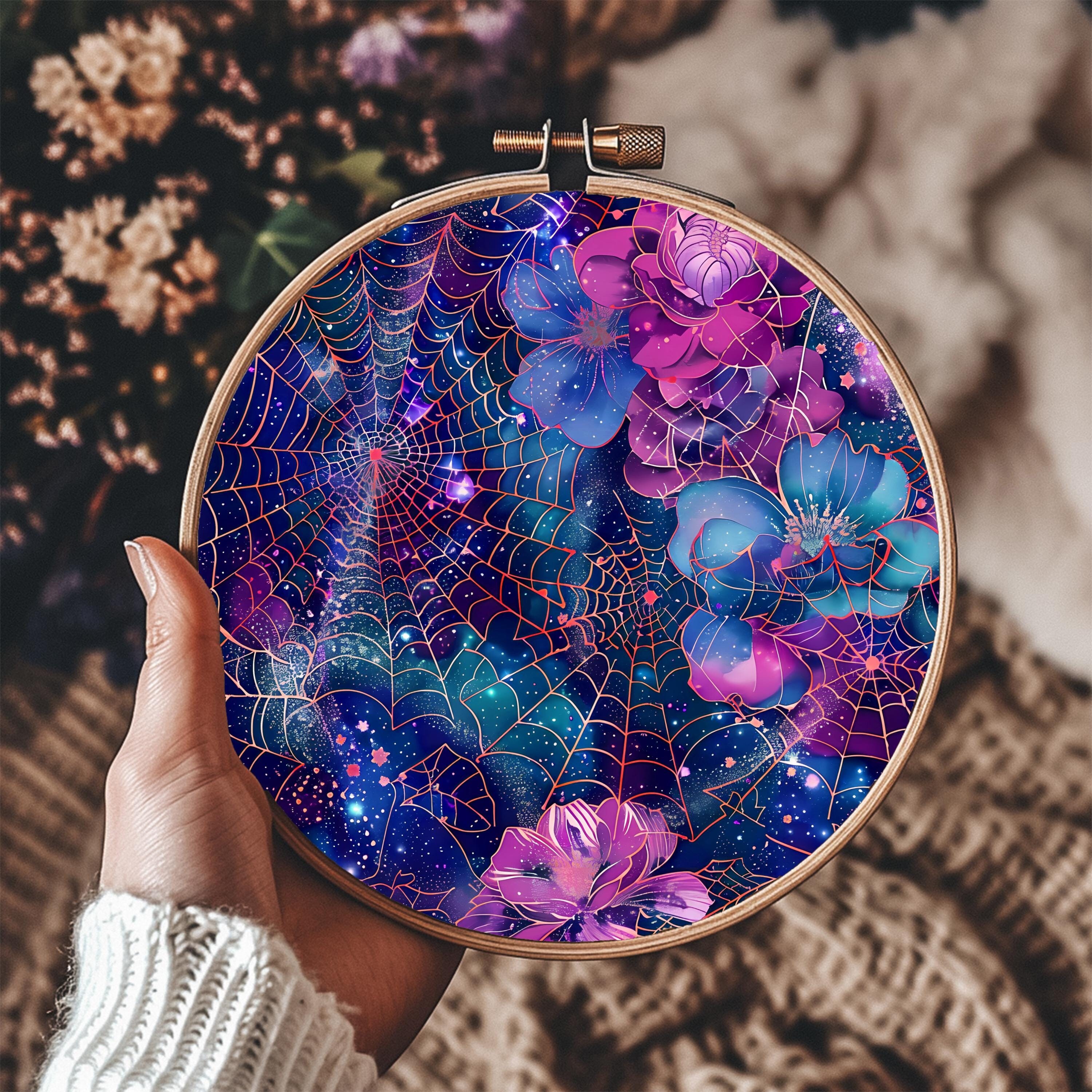 Halloween Sweat Stoff Meterware, French Terry, Spinnenweben, Blumen,  Herbststoff, Eigenproduktion Graustufen-Stoffe, APN103534410985759