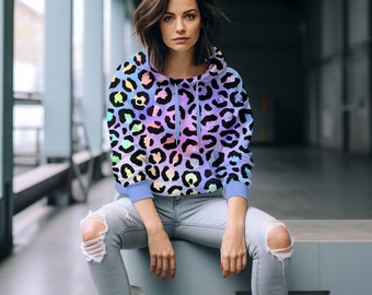 Leo fabric by the meter, sweat fabric Leo, French Terry, adult fabric, own  production Leo pattern, animal print, AP66867410949090