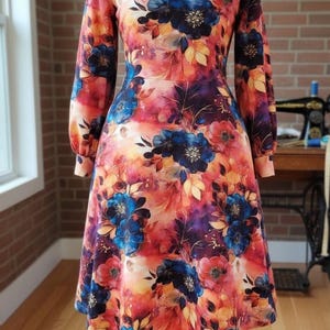 Printed floral jersey fabric by the meter - cotton print - cotton jersey - fabric by the meter - 50 x 150 cm image 3