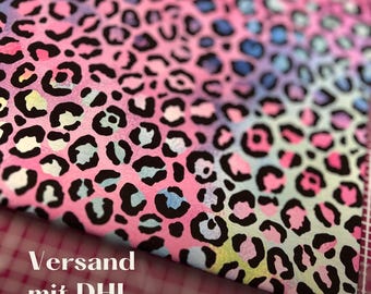 Jersey fabric Leo, adult fabric, own production greyscale fabrics, leopard pattern, animal print, sold by the meter, AP65925410948135