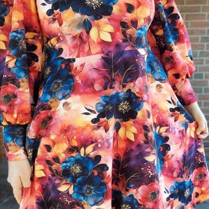Printed floral jersey fabric by the meter - cotton print - cotton jersey - fabric by the meter - 50 x 150 cm image 7