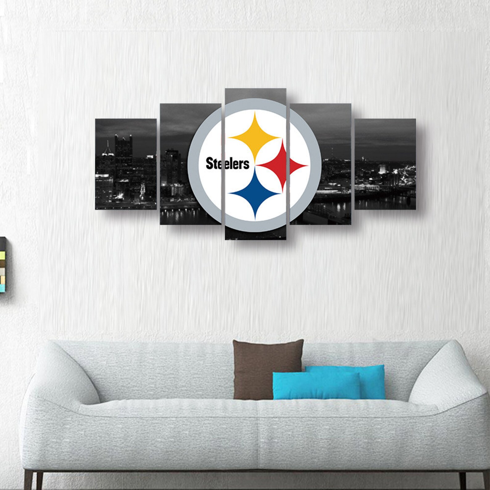 NFL Pittsburgh Steelers Team Mural Wall Decoration Hanging Etsy