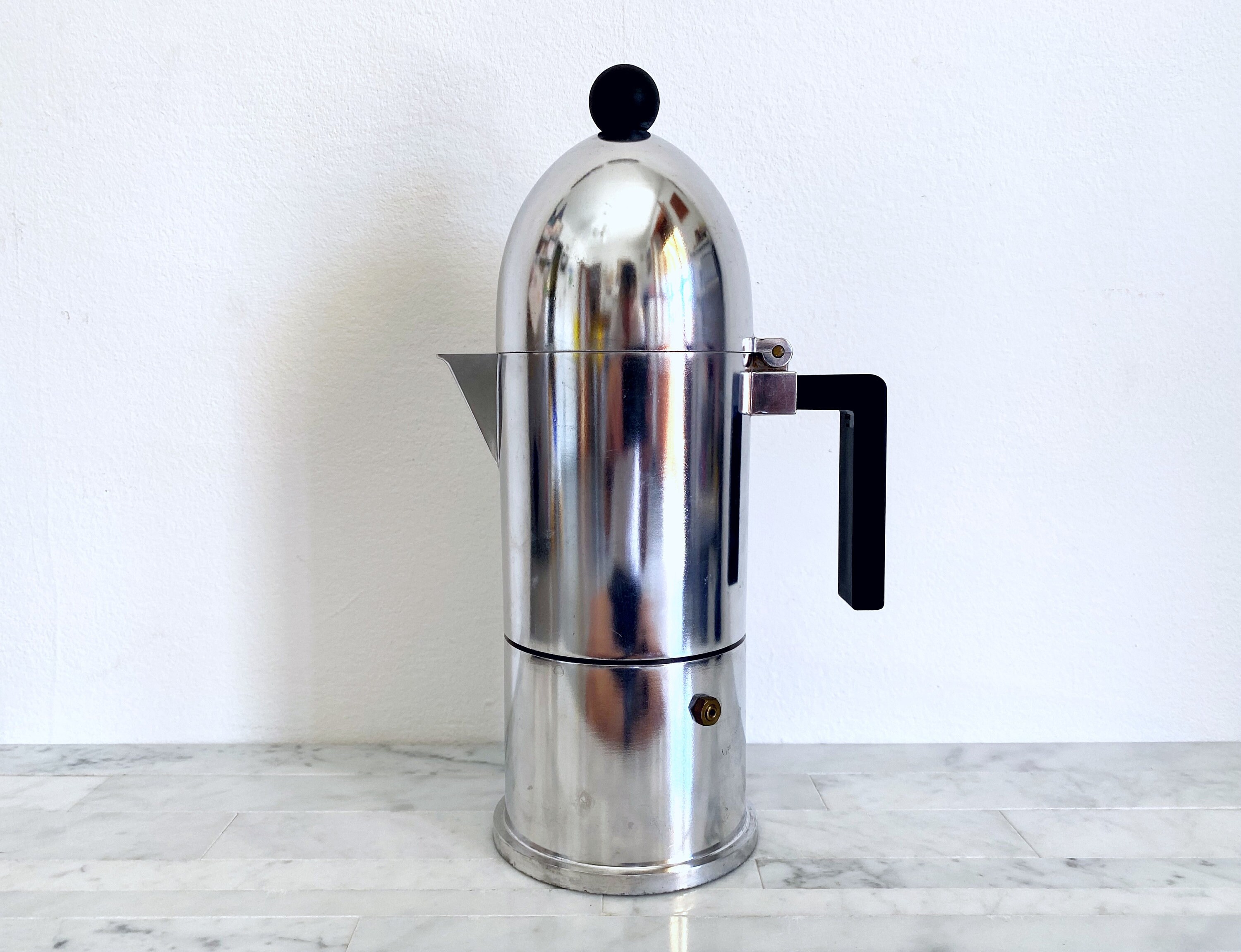 Vintage Alessi 9095 stovetop coffee maker ‘La Cupola’, 6 espresso cups ...