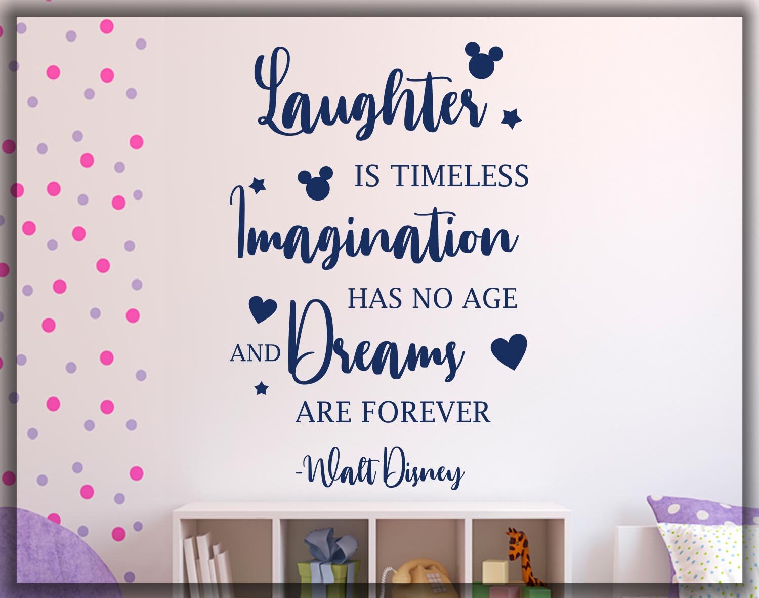 Laughter is timeless quotes wall art decal walt disney Etsy