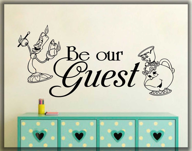 Be Our Guest Wall Decal Beauty And The Beast Disney Home Art Etsy