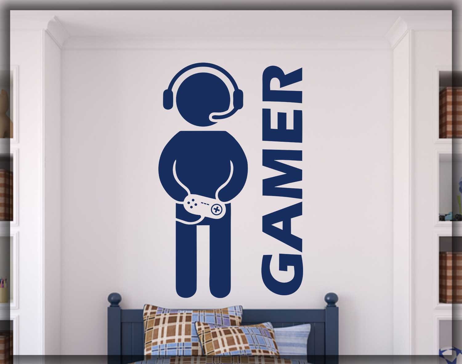 Video gaming decal gamer room home art decal game wall Etsy