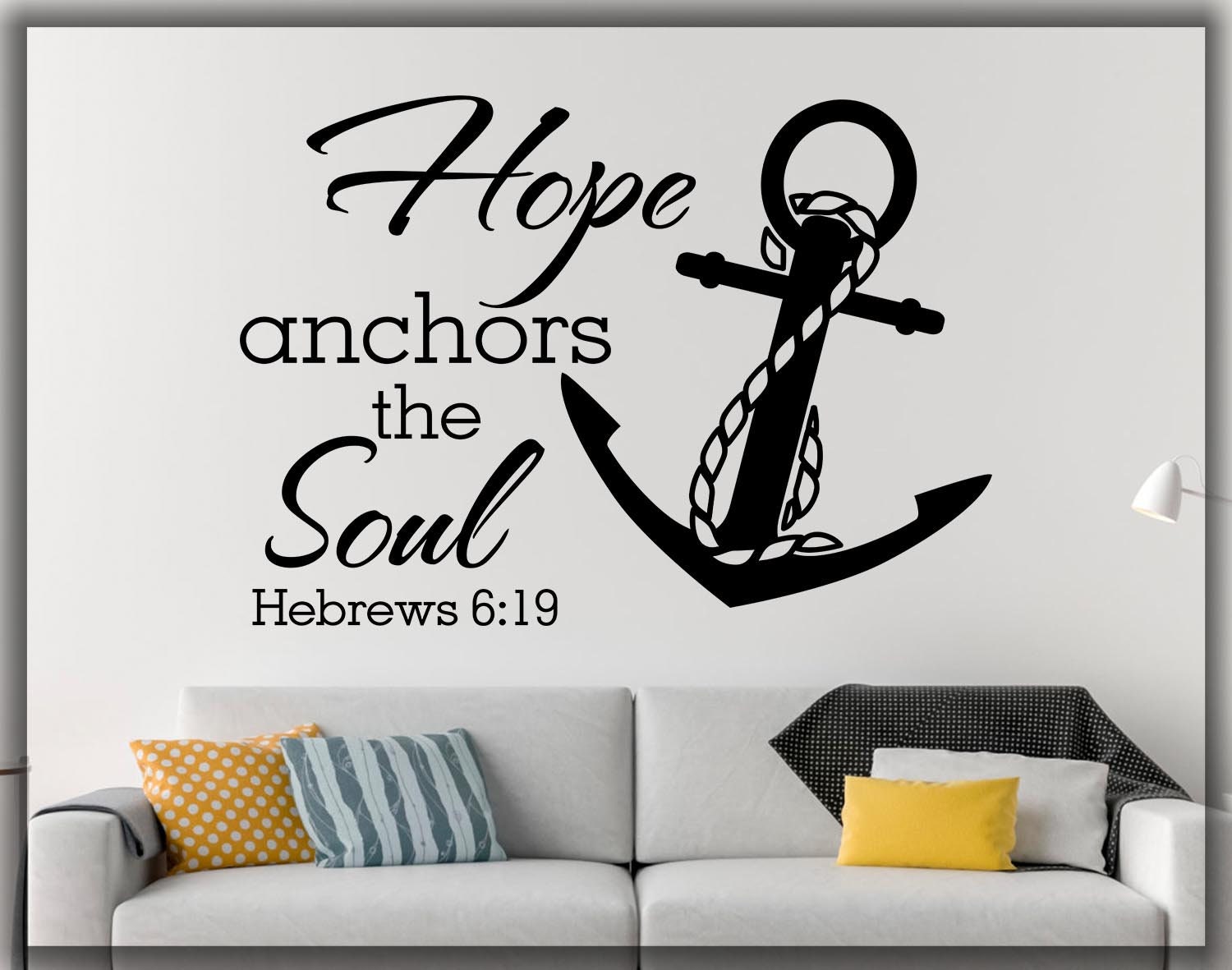 Hope anchors the soul Hebrews 619 wall decal bible decal Etsy