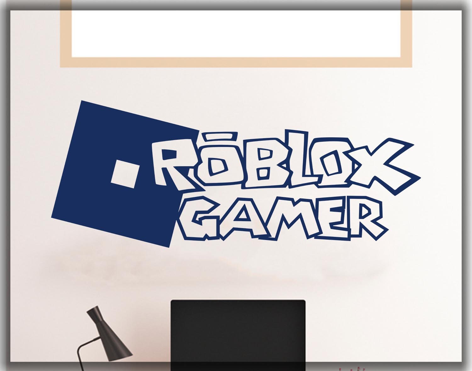 Roblox wall decal roblox gamer in roblox style wall decal | Etsy