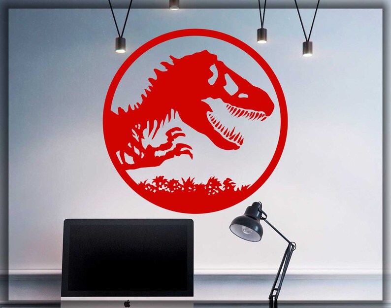 Jurassic world home art decal wall decor Jurassic Park wall decal dinosaur room decor gift teen game birthday gift 015 movie