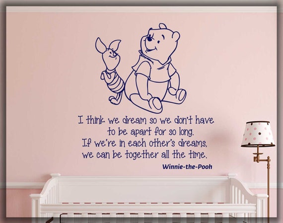 Wandtattoo Winnie The Pooh DisneyZitat Sprüche Hause Kunst Etsy