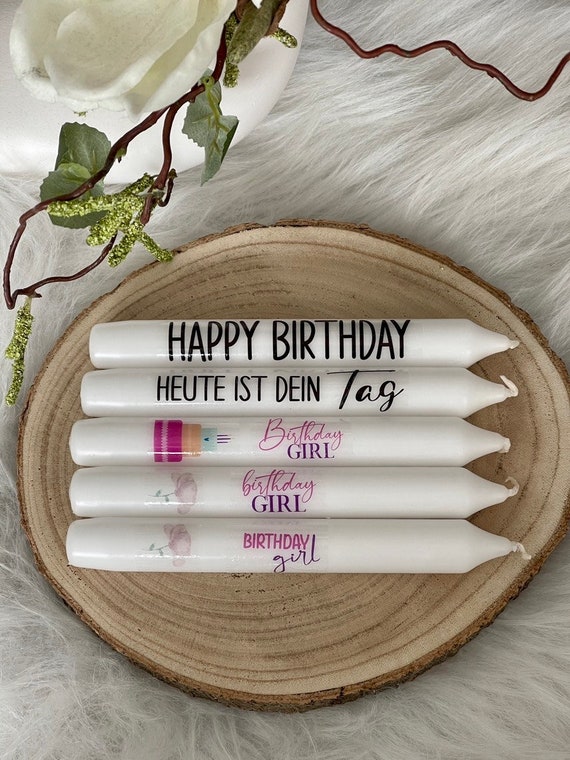 Stabkerzen Mit Spruch Geburtstag Kerze Mitbringsel Etsy