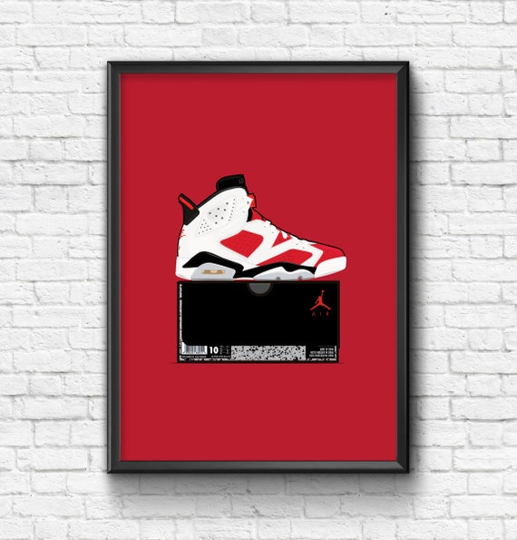 Air Jordan 6 carmine Retro Basketball Sneaker Swoosh Nike