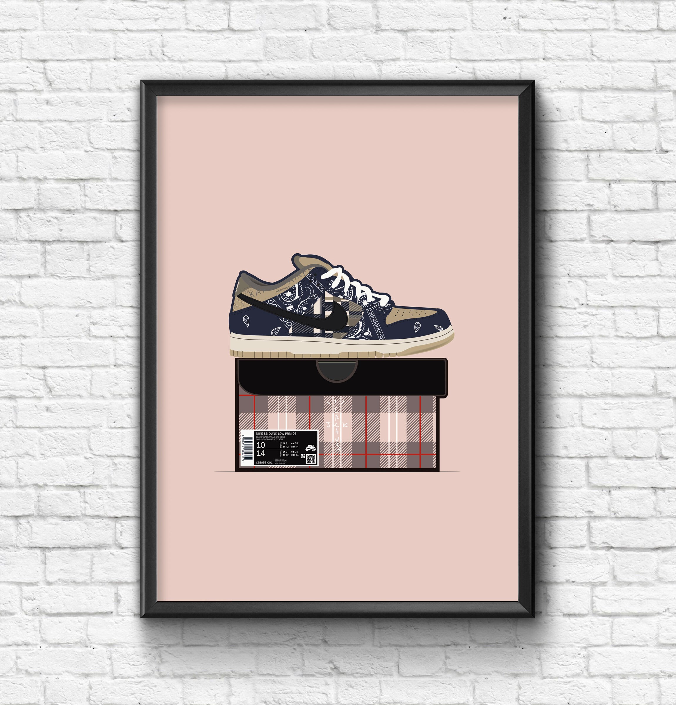 Nike Dunk SB Travis Scott Retro Cactus Jack Sneaker | Etsy