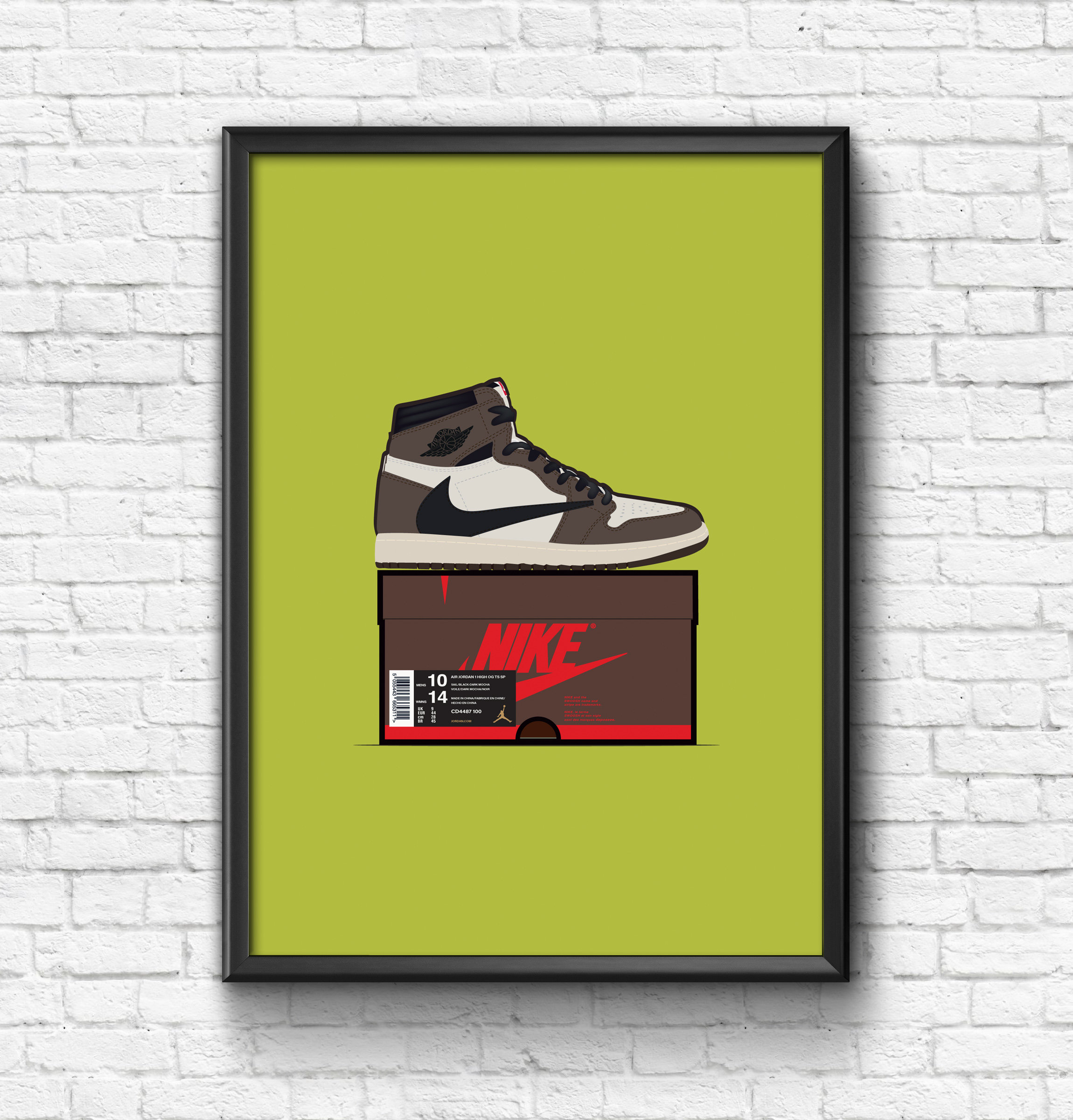 Air Jordan 1 Travis Scott Retro Cactus Jack Sneaker - Etsy