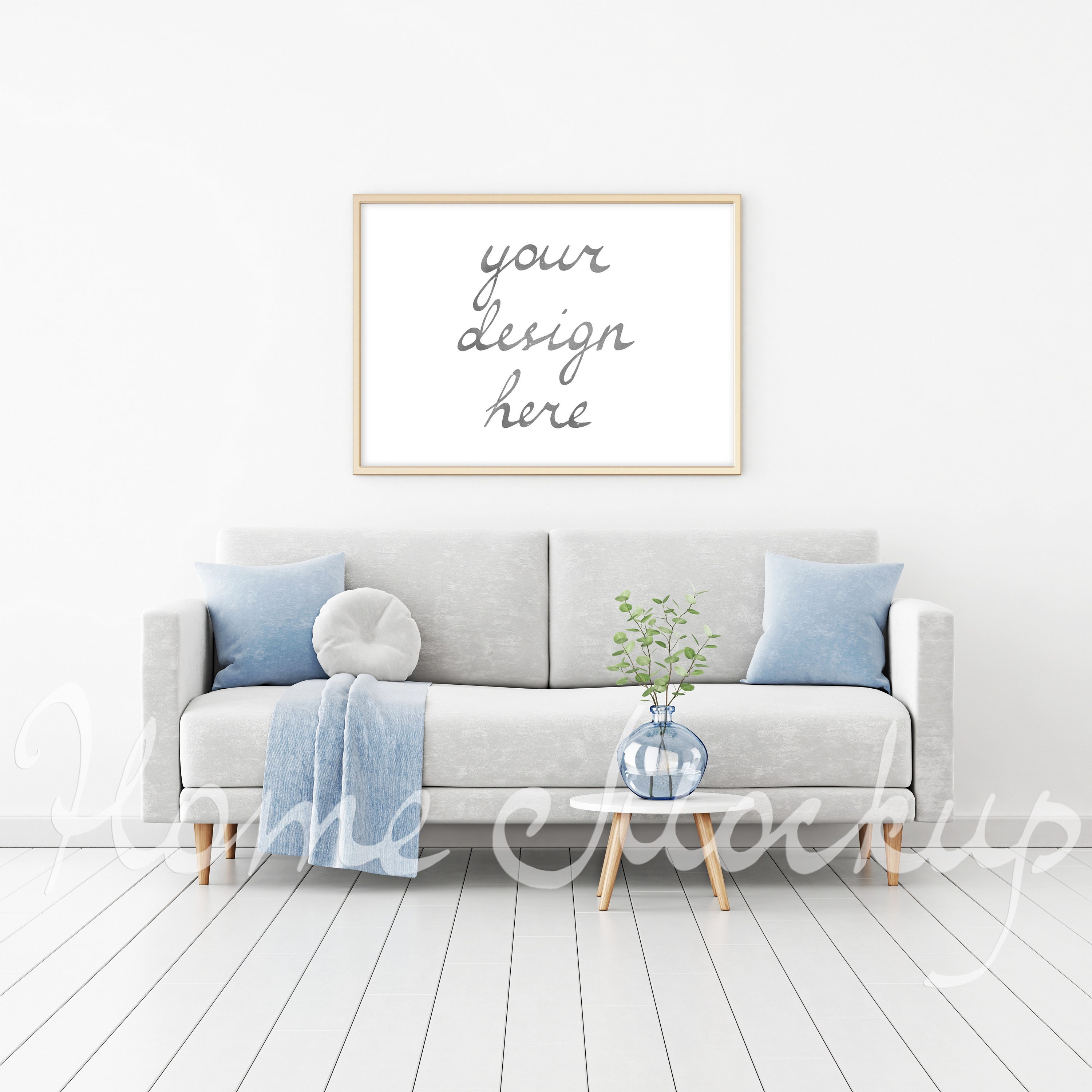 Download Frame mockup wall mockup. Styled horizontal photo frame | Etsy