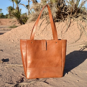 Shopper handbag shoulder bag leather bag leather - Kenitra