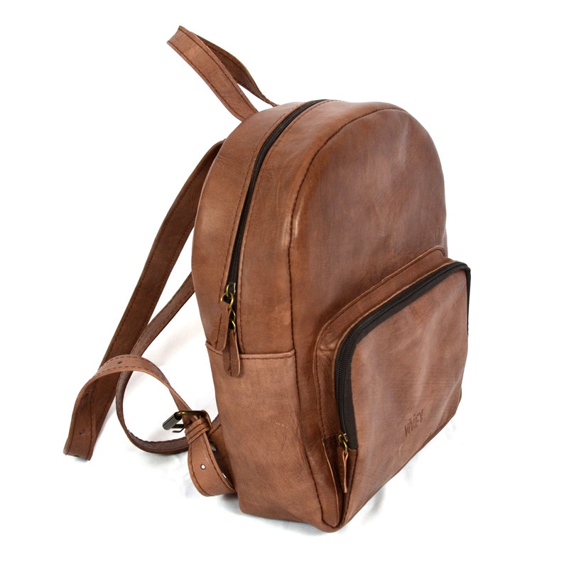 City backpack leather backpack daypack leather Temara image 9