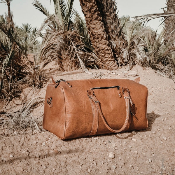 Weekender Reisetasche Umhängetasche Handtasche Sporttasche Ledertasche Leder - Agadir