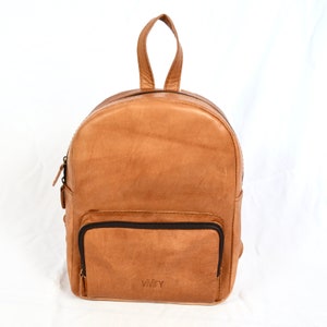 City backpack leather backpack daypack leather Temara image 3